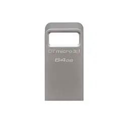 Накопичувач 64GB USB 3.2 Type-A Gen1 DT Micro R200MB/s Metal Kingston teh0013405 - мініатюра 2