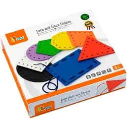 Деревянная шнуровка Viga Toys Геометрические фигуры (50538)