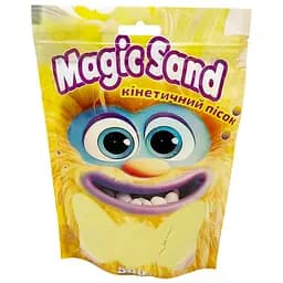 Креативна творчість "Кінетичний пісок Magic sand" Strateg 39403-5 жовтий 500 грам