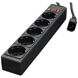 Фильтр сетевой для ИБП Gembird, 5 розеток, 1.8 м, черный, 10А, до 2.2 кВт, выключатель, заземление (SPG5-X-6B)