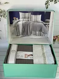 Постільна білизна з в’язаним пледом Antrasit Romeo Home pbe0051438