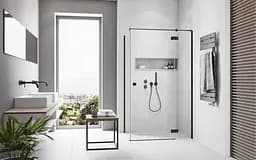 Душові двері Radaway Essenza New Black KDJ 90x200 скло прозоре, ліві (1385044-54-01L) - мініатюра 2