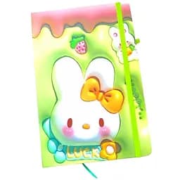 Блокнот на гумці Маlevaro Bunny дизайн 3 А5 13.6×20.8 см тверда обкладинка 80 аркушів (762374ML-3)