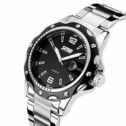 Мужские наручные часы Skmei Robby Steel 0992S Серебристый с черным