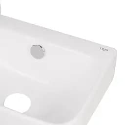 Умивальник Qtap Tern підвісний прямокутний ліва 450x260x155 мм White + донний клапан PU02O, Білий - мініатюра 5
