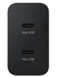 Зарядний пристрій Samsung Type-C Duo 50W with cable (EP-T5020XBE) Black - мініатюра 3