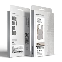 Чехол для Apple iPhone 16 Pro Max, Uniq MagCase, бежевый, противоударный, панель-накладка с MagSafe, ударопрочный TPU+PC, с магнитом MagSafe, поддержка полноценной беспроводной зарядки, ArmorStandart (ARM79513) - мініатюра 6