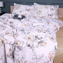 Підковдра MirSon Поплін 00-2 Beige Flowers 160х220 см (2200009700408) - мініатюра 6