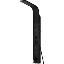 Душова панель Corsan Alto black з виливом та термостатом A017TBLW, Чорний матовий