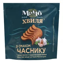 Грінки Мачо пшенично-житні хвилясті смажені зі смаком часнику 80 г