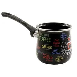 Турка для кофе кофеварка эмалированная 600 мл 4060 Coffee, Interos Черный 87612