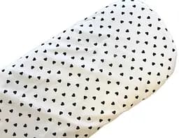 Простынь хлопковая Moontime в коляску "Сердечки"