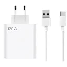 Блок живлення — зарядний пристрій Xiaomi 120 W + кабель USB to Type-C