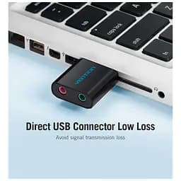 Звукова плата Vention Audio USB 2х3,5mm jack Metal (VAB-S17-B) - мініатюра 7