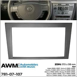 Перехідна рамка Opel Agila, Combo, Corsa, Meriva, Omega, Signum, Tigra, Vectra, Vivaro AWM 781-07-107 - мініатюра 6