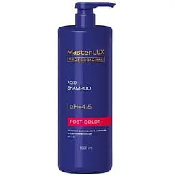 Кислотный шампунь Master Lux Professional Acid Shampoo Post Color после окрашивания и осветления волос 1 л