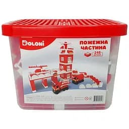 Конструктор Пожарная часть Doloni 013888/01 в пластиковом боксе 248 деталей