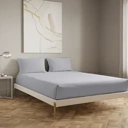 Комплект простирадло на резинці з наволочками 180*200 см трикотаж сірий Colorful Home 004-125-18-30-3-4 - мініатюра 3
