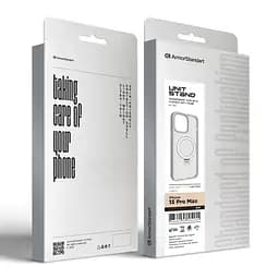 Чехол для Apple iPhone 15 Pro Max, Unit Stand, серый, MagSafe, противоударный защитный чехол-панель с подставкой, поддержкой магнитных держателей и беспроводной зарядки, защита всего корпуса, силикон + поликарбонат, ArmorStandart (ARM70583) - мініатюра 2
