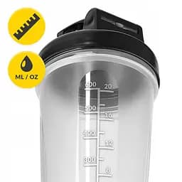 Шейкер спортивний 4FIZJO PRO 650 мл White/Black (P-5905973407007) - мініатюра 6