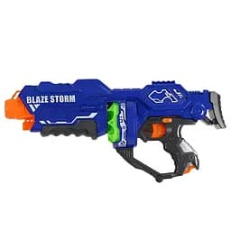 Автомат ZC 7116, синий, 12 мягких патронов, со звуком, на батарейках