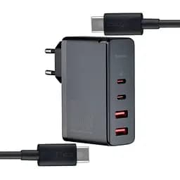 Сетевое зарядное устройство для Baseus GaN2 Pro Quick Charger 2C + 2U 100W EU Черный