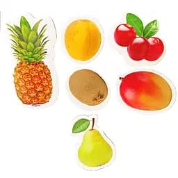 Дитячий набір магнітів "Фрукти та ягоди" ML4032-20 в наборі 6 магнітів