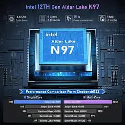 Ноутбук ACEMAGIC 16-inch, процесором Intel Alder Lake-N97, 16GB RAM 512GB SSD, Intel UHD графікою, Wi-Fi, BT5.0, Windows 11 Pro - мініатюра 2