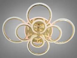 Люстра стельова LED Diasha A8022/8G, 175W, 3200K-6500K, золото, сучасний стиль, з пультом управління - мініатюра 4