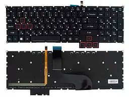 Клавіатура Acer Predator 15 G9-591 G9-591G G9-591R G9-592 G9-593 17 G5-793 G9-791 G9-792 чорна без рамки підсвітка Прямий Enter Original PRC (0KN0-EX1UA12)