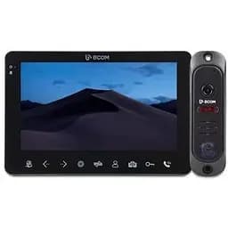 Комплект відеодомофона BCOM BD-780M Black Kit (7 дюймів домофон з пам'яттю, запис руху, 1000ТВл панель виклику)