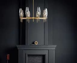 Підвісна люстра Lita із видовженими плафонами Line.F Кількість ламп 8