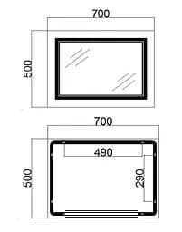 Дзеркало Qtap Cardinal з LED-підсвічуванням Touch QT0478C5070 - мініатюра 12