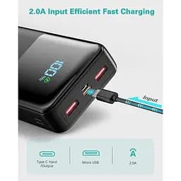 Портативний зарядний пристрій надвисока ємність 36000 mAh 20 Вт швидка зарядка USB C вхід/вихід - мініатюра 4