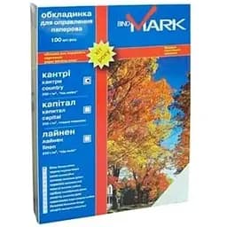 Обложка для переплета bindMARK карт. Кантри А4 230 г/м2 (100 шт.) белая (41701)