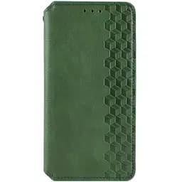Кожаный чехол-книжка GETMAN Cubic (PU) для Xiaomi Redmi 14C / Poco C75 Зеленый