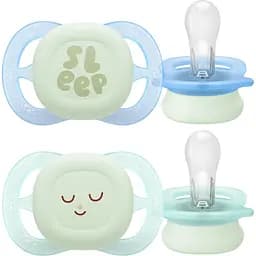 Пустушка Philips Avent Ultra start Nighttime для немовлят 0+ місяців 2 шт. (SCF075/08)