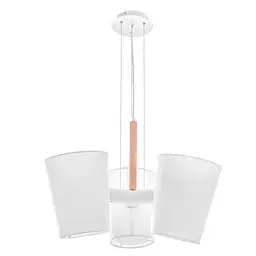 Люстра Brille подвесная лофт с абажуром E27 60W WH (BKL-644S/3)