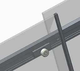 Двері в нішу Koer SR SD02-140x200-TR-01 прозоре скло Easy Clean 8 мм, хром KR5383, універсальні, прозорий, хром - мініатюра 4