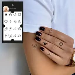 Тату тимчасове в наборі Міні хайп Tattooshka L-35 Чорний shop (5805800013169) - мініатюра 3