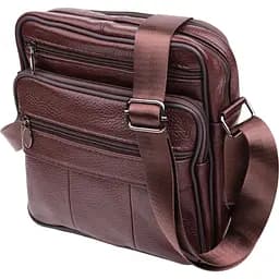 Сумка Vintage 22858 из натуральной кожи 19.5х22.5х8 см Коричневая