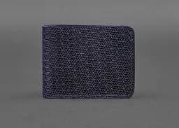 Кожаный портмоне 4.4 (с зажимом) синий Crazy Horse карбон