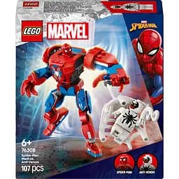 Конструктор LEGO Marvel Робот Человека Паука против Анти-Венома, 107 деталей (76308)