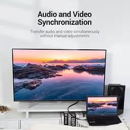 Кабель HDMI M - M, 10.0м, Vention, V2.0, 4K 60Гц, PVC Flat Design, Black - мініатюра 5
