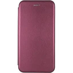 Кожаный чехол-книжка Epik Classy для Tecno Pop 5 LTE Бордовый