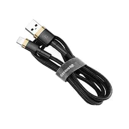 Кабель Baseus cafule Cable USB For lightning 2.4A 1M Gold + Black