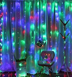 Світлодіодна гірлянда-завіса Christmas Decoration 360LED 220В 3x2м Різнокольорова - мініатюра 6
