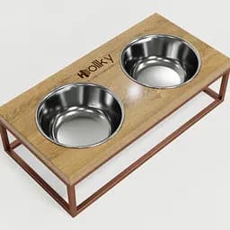 Hollky Base M — миски на підставці для середніх собак та великих котів (2 × 0,95 л) - мініатюра 5