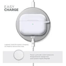 Силіконовий чохол для навушників Apple AirPods Pro 3, Hang Case, білий, ультратонкий захисний кейс товщиною 2 мм, захист від подряпин, пилу та ударів, компактний, з карабіном для кріплення, ArmorStandart (ARM88284) - мініатюра 7