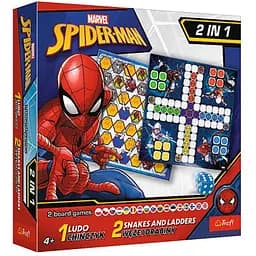 Настольная игра Trefl Лудо 2 в 1. Марвел: Человек-паук (Ludo 2 in 1: Marvel. Spider-Man) (02419)